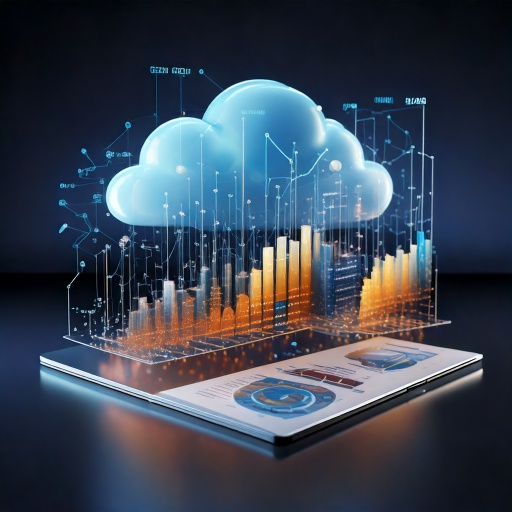 Firefly A depiction of a report representing cloud optimization and data analysis; 3d rendering 5479